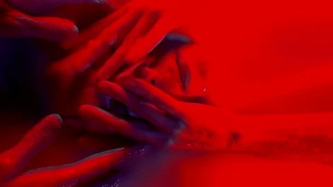 Psychedelic portrait of a woman in nirvana with a split personality in a bad 스톡 동영상 221415208