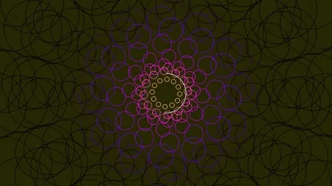 Psychedelic radial mandala pattern background design for spiritual or mysti.. Stock Footage 342094479