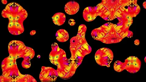 Psychedelic Rain Drops Stock Footage 82544540