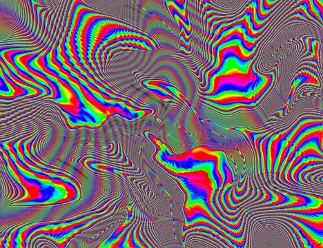 Psychedelic Rainbow Background LSD Colorful Wallpaper. Abstract Hypnotic Stock Illustration