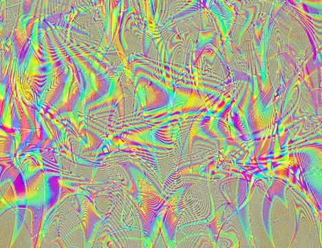 Psychedelic Rainbow Background LSD Colorful Wallpaper. Abstract Hypnotic Stock-Illustration