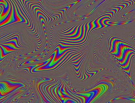 Psychedelic Rainbow Background LSD Colorful Wallpaper. Abstract Hypnotic Stock Illustration