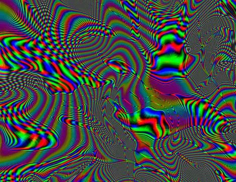 Psychedelic Rainbow Background LSD Colorful Wallpaper. Abstract Hypnotic Stock Illustration