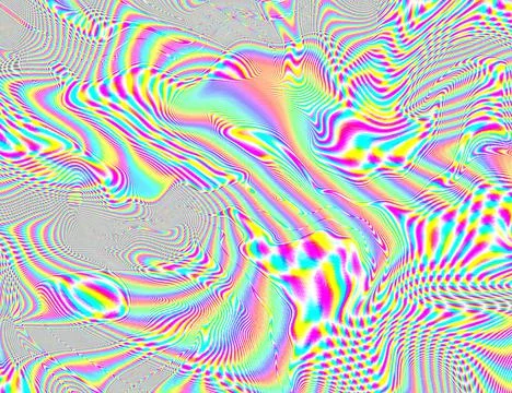 Psychedelic Rainbow Background LSD Colorful Wallpaper. Abstract Hypnotic Stock Illustration
