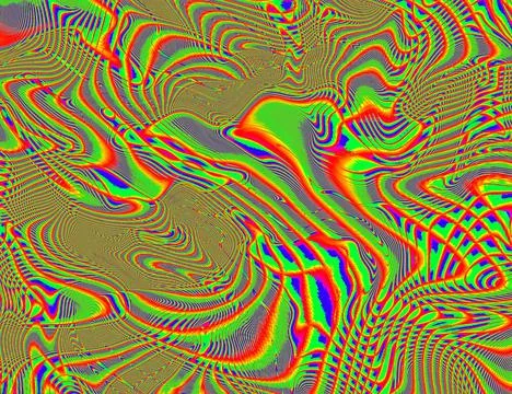 Psychedelic Rainbow Background LSD Colorful Wallpaper. Abstract Hypnotic Stock Illustration