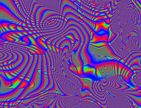 Psychedelic Rainbow Background LSD Colorful Wallpaper. Abstract Hypnotic Illustrazione stock