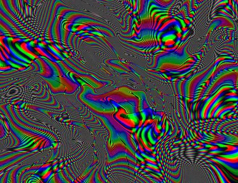 Psychedelic Rainbow Background LSD Colorful Wallpaper. Abstract Hypnotic Stock Illustration