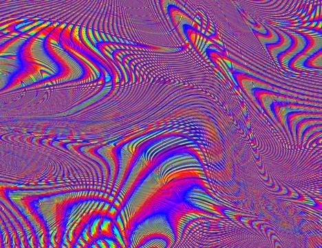 Psychedelic Rainbow Background LSD Colorful Wallpaper. Abstract Hypnotic Stock Illustration