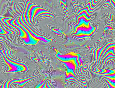 Psychedelic Rainbow Background LSD Colorful Wallpaper. Abstract Hypnotic Stock Illustration