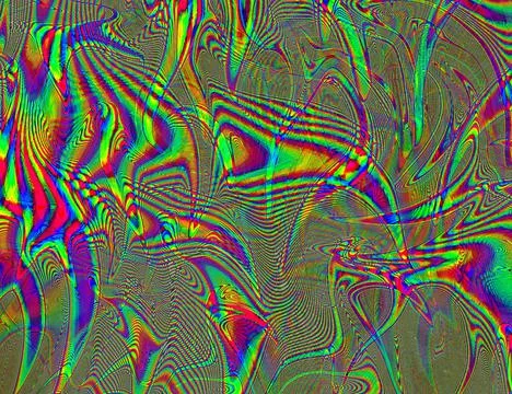 Psychedelic Rainbow Background LSD Colorful Wallpaper. Abstract Hypnotic Stock Illustration