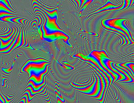 Psychedelic Rainbow Background LSD Colorful Wallpaper. Abstract Hypnotic Stock Illustration