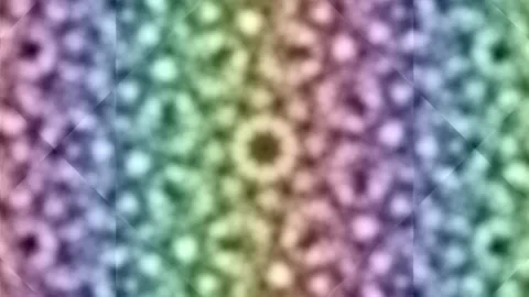 Psychedelic rainbow chroma bokeh seamless backdrop pattern Stock Footage 337575541