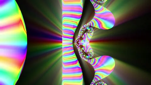 Psychedelic Rainbow Pattern Side Zoom Stock-Footage 153486516
