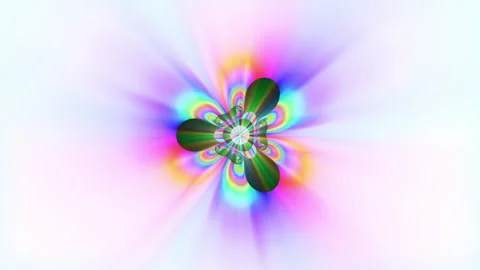 Psychedelic Rainbow Pattern Slow Stock Footage 153486500