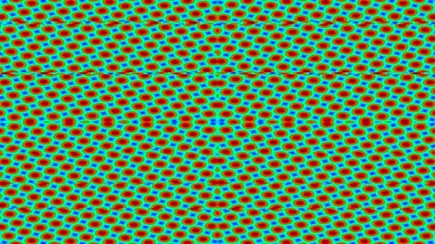 Psychedelic repeating dot pattern, vibrant red-green abstract seamless loop.. Stock Footage 333111356