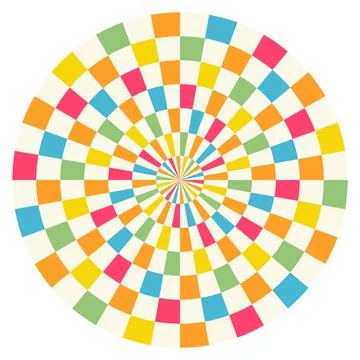 Psychedelic retro abstract backgrounds 70s style, colorful checkered pattern 스톡 일러스트
