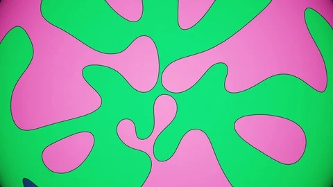 Psychedelic Retro Abstract Paint Animation Looping Background Vidéo 102749313