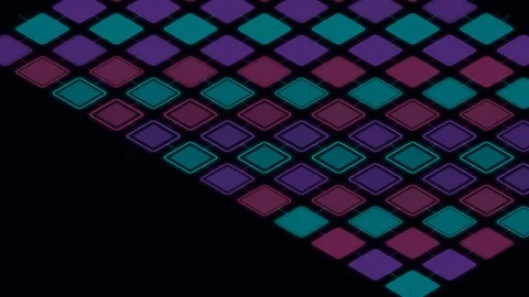 Psychedelic retro digital tile seamless wave pattern background texture Stock Footage 343284735