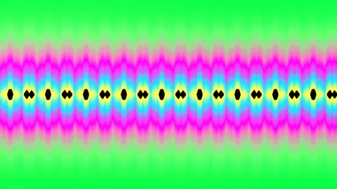 Psychedelic retro glitch waves pattern on vibrant neon gradient backdrop Stock Footage 336167920