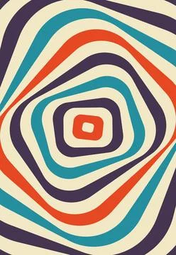 Psychedelic retro groove background Illustrazione stock