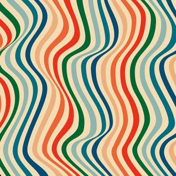 Psychedelic retro groove waves background Stock Illustration