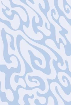 Psychedelic retro groovy pattern with blue swirls Illustrazione stock