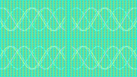 Psychedelic retro wave pattern seamless background for vibrant digital art Stock Footage 336506011