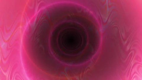 Psychedelic Singularity Worm Hole Black Hole Red Loop Stock Footage 242831395