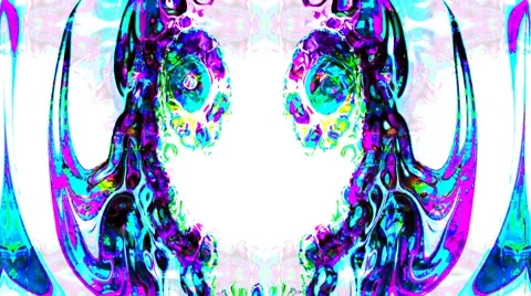 Psychedelic Skull Burst Stock Footage 58028420
