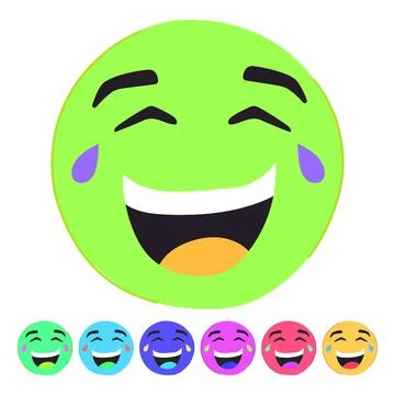 Psychedelic smiley vector cartoon graphic Stock Illustration