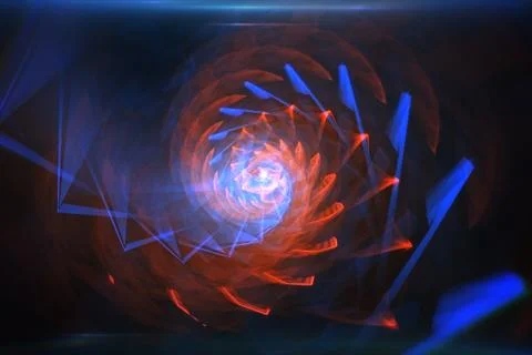 Psychedelic spin fancy pattern smooth yarn,swirl flow spiral. Stylish game ar Illustrazione stock