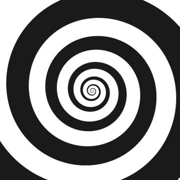 Psychedelic spiral with radial ray Stock Illustration