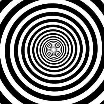Psychedelic spiral with radial rays, Stock Illustration
