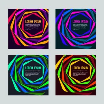 Psychedelic striped card Stock Illustration