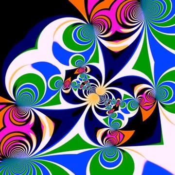 Psychedelic style background. Illustration design. Symmetrical pattern. Clipa Illustrazione stock