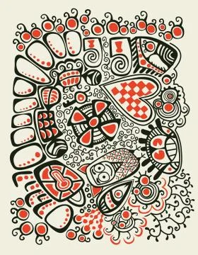 Psychedelic stylized design winter abstract background Stock Illustration