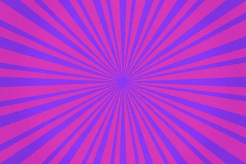 Psychedelic Sunburst Pattern Background. Pink and blue Vibrant Radial Rays Stock Illustration