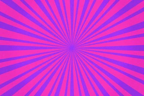 Psychedelic Sunburst Pattern Background. Pink and blue Vibrant Radial Rays... Foto stock