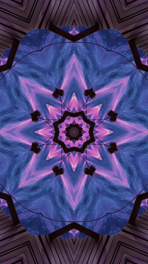 Psychedelic Sunset Kaleidoscope Wallpaper Stock Footage 313169150