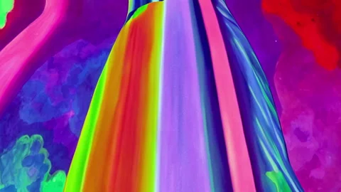 Psychedelic Sunset Mountain 001 Stock Footage 220106953