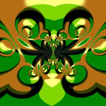 Psychedelic surrealistic shapes effect. Crazy ornate deco. Full frame picture Stock Illustration