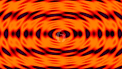 Psychedelic swirling energy background with hypnotic orange wave ripples moti Stock Footage 342094938