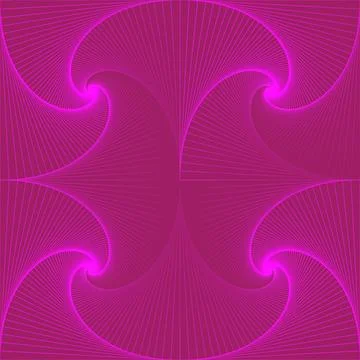 Psychedelic swirling squares spiral. Repeating linear abstract background Stock Illustration
