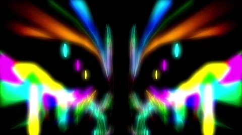 Psychedelic symmetric pattern Stock Footage 55446673