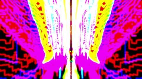 Psychedelic symmetric pattern Stock Footage 55447262