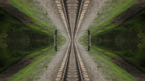 Psychedelic symmetrical background. Mirrored way Stock-Footage 83864009
