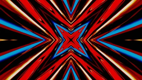 Psychedelic Symphony Bright Kaleidoscope Visual Effects Stock Footage 273556453