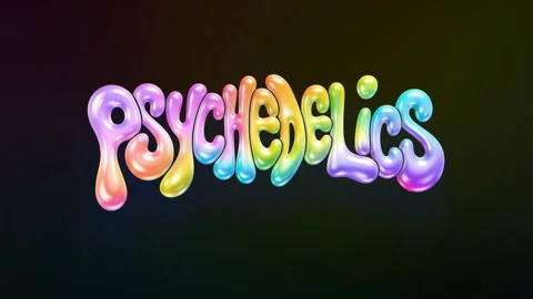 Psychedelic Text Video stock 347253775