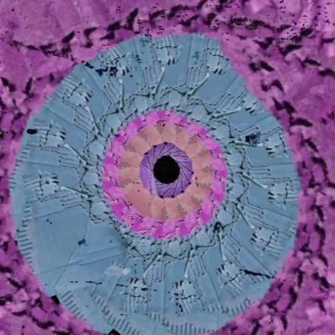 Psychedelic Textured Collage Animation - Glitch Art Stock Footage 334629207