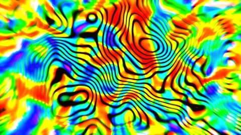 Psychedelic Thermal imaging Pattern Texture Wave Effect Stock Footage 240325888